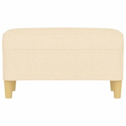 Banc Crème 70x35x41 cm Tissu 