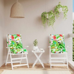 Coussins de chaise à dossier bas lot de 2 multicolore 