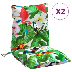 Coussins de chaise à dossier bas lot de 2 multicolore 