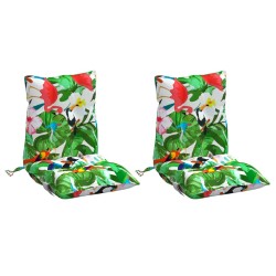 Coussins de chaise à dossier bas lot de 2 multicolore 