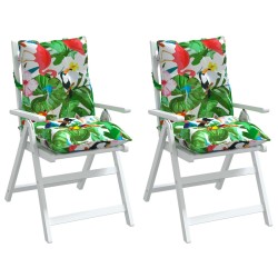 Coussins de chaise à dossier bas lot de 2 multicolore 