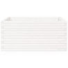 Jardinière blanc 100x100x46 cm bois de pin massif 