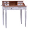 Bureau d'écriture et tiroirs 90x50x101 cm bois massif d'acajou 