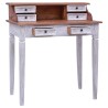 Bureau d'écriture et tiroirs 90x50x101 cm bois massif d'acajou 
