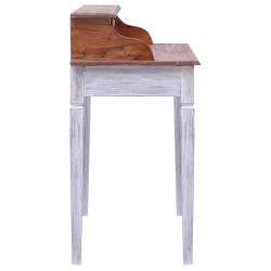 Bureau d'écriture et tiroirs 90x50x101 cm bois massif d'acajou 