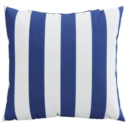Coussins décoratifs lot de 4 Rayures bleues et blanches 60x60cm 