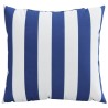 Coussins décoratifs lot de 4 Rayures bleues et blanches 60x60cm 