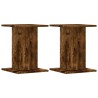 Supports pour plantes 2 pcs chêne fumé bois d'ingénierie 