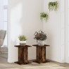 Supports pour plantes 2 pcs chêne fumé bois d'ingénierie 