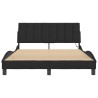Cadre de lit avec LED sans matelas noir 140x200 cm velours 