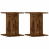 Supports de haut-parleurs 2 pcs chêne fumé bois d'ingénierie 
