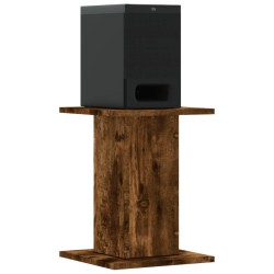 Supports de haut-parleurs 2 pcs chêne fumé bois d'ingénierie 