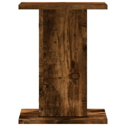 Supports de haut-parleurs 2 pcs chêne fumé bois d'ingénierie 