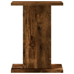 Supports de haut-parleurs 2 pcs chêne fumé bois d'ingénierie 