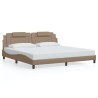Cadre de lit sans matelas cappuccino 200x200 cm similicuir 