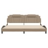 Cadre de lit sans matelas cappuccino 200x200 cm similicuir 