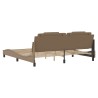 Cadre de lit sans matelas cappuccino 200x200 cm similicuir 