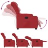 Fauteuil inclinable Rouge Similicuir 