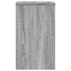 Supports pour plantes 2 pcs gris sonoma bois d'ingénierie 