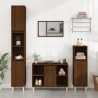 Ensemble de meubles de salle de bain 3 pcs Chêne marron 