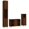 Ensemble de meubles de salle de bain 3 pcs Chêne marron 