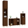 Ensemble de meubles de salle de bain 3 pcs Chêne marron 
