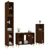 Ensemble de meubles de salle de bain 3 pcs Chêne marron 