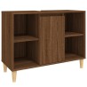 Ensemble de meubles de salle de bain 3 pcs Chêne marron 