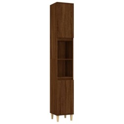 Ensemble de meubles de salle de bain 3 pcs Chêne marron 