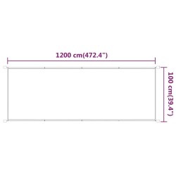 Auvent vertical Vert clair 100x1200 cm Tissu oxford 