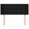 Tête de lit avec oreilles Noir 93x16x78/88 cm Tissu 