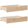 Lit de jour avec tiroirs sans matelas 90x200 cm bois massif 