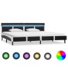 Cadre de lit avec LED sans matelas Gris Similicuir 180x200 cm 