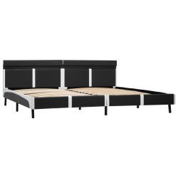 Cadre de lit avec LED sans matelas Gris Similicuir 180x200 cm 