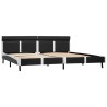 Cadre de lit avec LED sans matelas Gris Similicuir 180x200 cm 