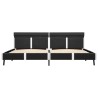 Cadre de lit avec LED sans matelas Gris Similicuir 180x200 cm 
