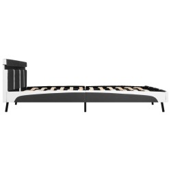 Cadre de lit avec LED sans matelas Gris Similicuir 180x200 cm 