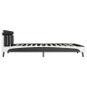 Cadre de lit avec LED sans matelas Gris Similicuir 180x200 cm 