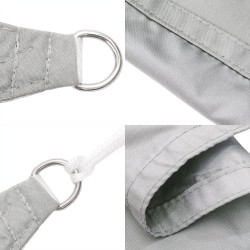 Voile d'ombrage gris clair 5x7x7 m 100% polyester oxford 