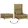 Salon de jardin 3 pcs bois de pin imprégné 