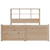 Lit bibliothèque sans matelas 140x190 cm bois de pin massif 