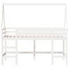 Lit superposé avec échelle et toit sans matelas blanc 90x190 cm 