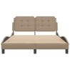 Cadre de lit sans matelas cappuccino 140x200 cm similicuir 