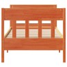 Cadre de lit sans matelas cire marron 100x200cm bois pin massif 