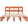 Cadre de lit sans matelas cire marron 120x190cm bois pin massif 