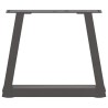 Pieds de table basse en forme de V, 2 pièces, anthracite, 40 x (30-31,3) cm, acier 