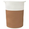 Panier de rangement marron et blanc Ø49x65 cm coton 