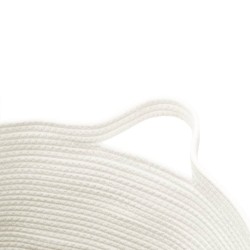 Panier de rangement marron et blanc Ø49x65 cm coton 
