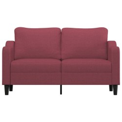 Canapé à 2 places Rouge bordeaux 140 cm Tissu 