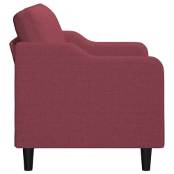 Canapé à 2 places Rouge bordeaux 140 cm Tissu 